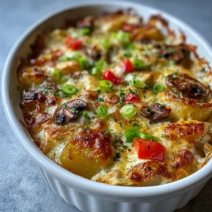 loaded chicken and potato casserole
