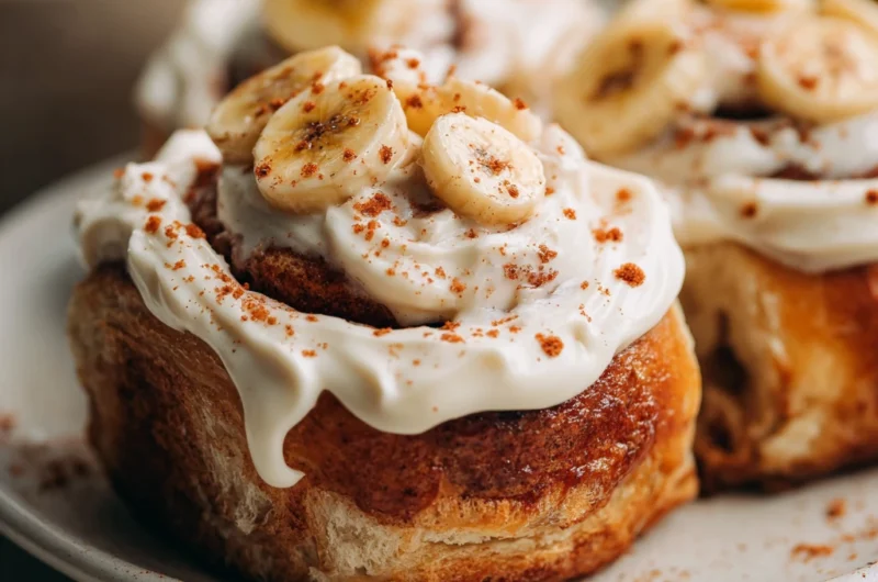 Banana Cinnamon Rolls Recipe Card