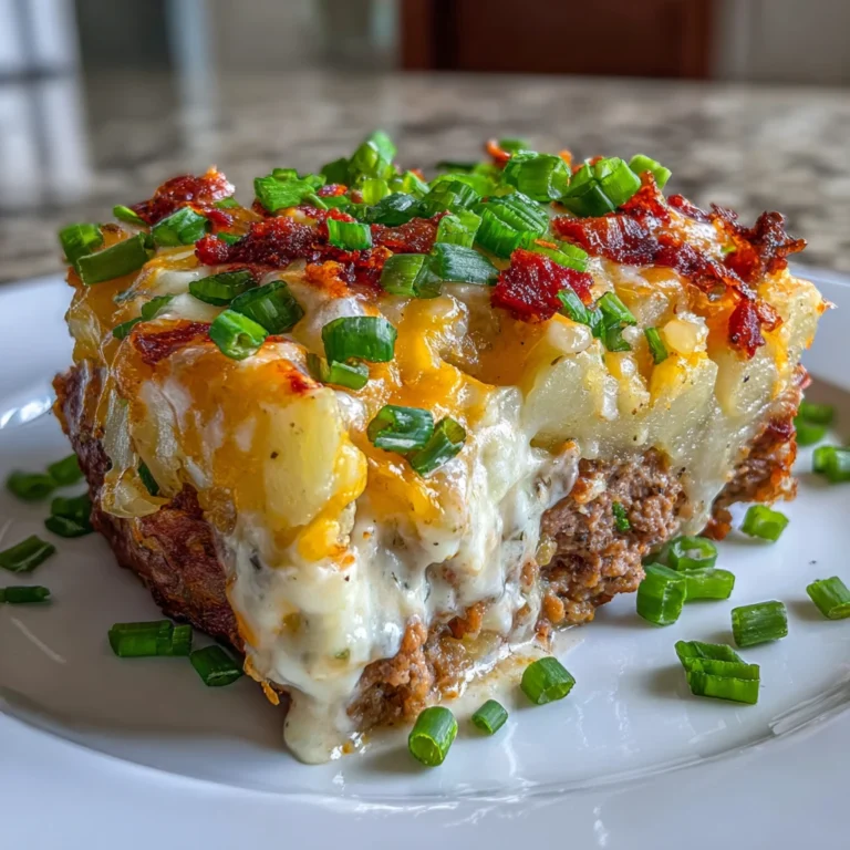 loaded potato and meatloaf casserole