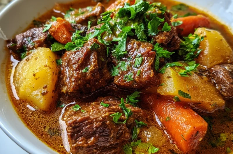 Beef Stew Recipe Card