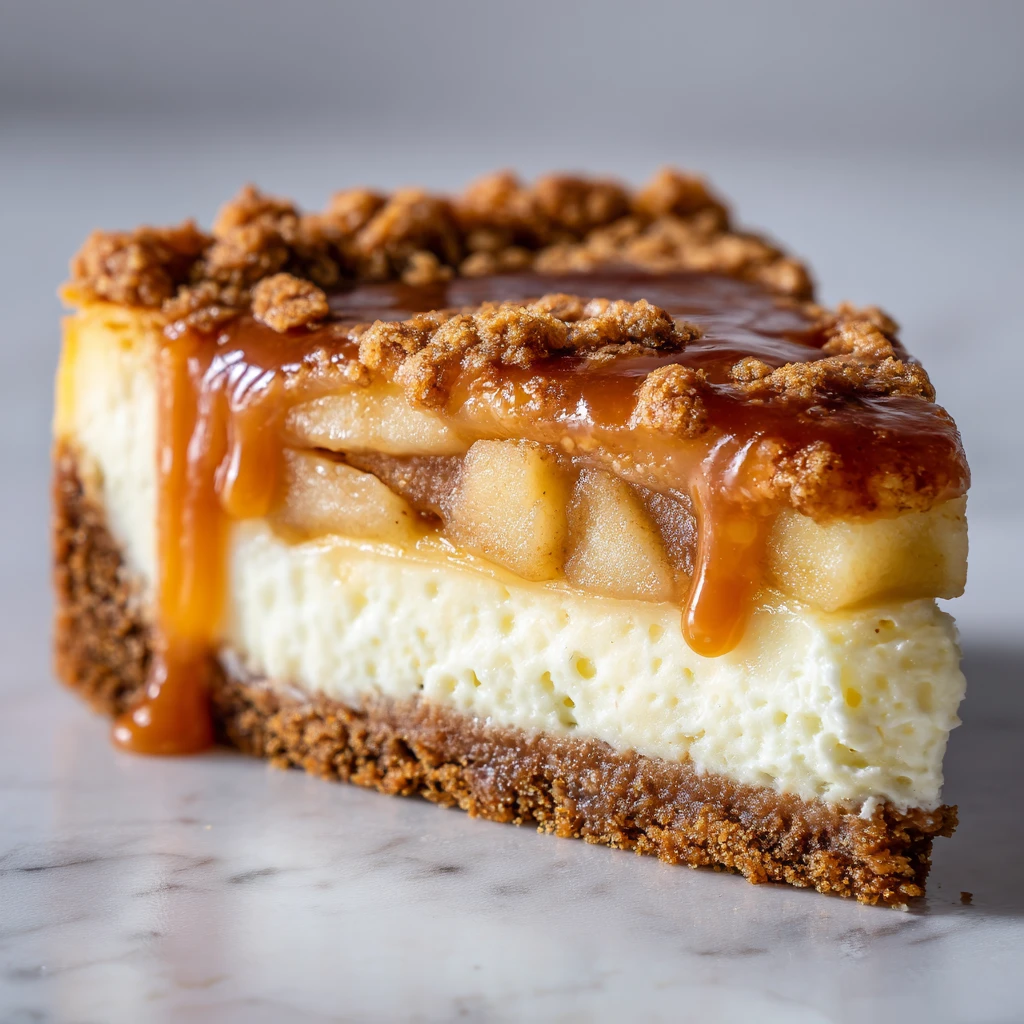 Salted Caramel Apple Pie Cheesecake