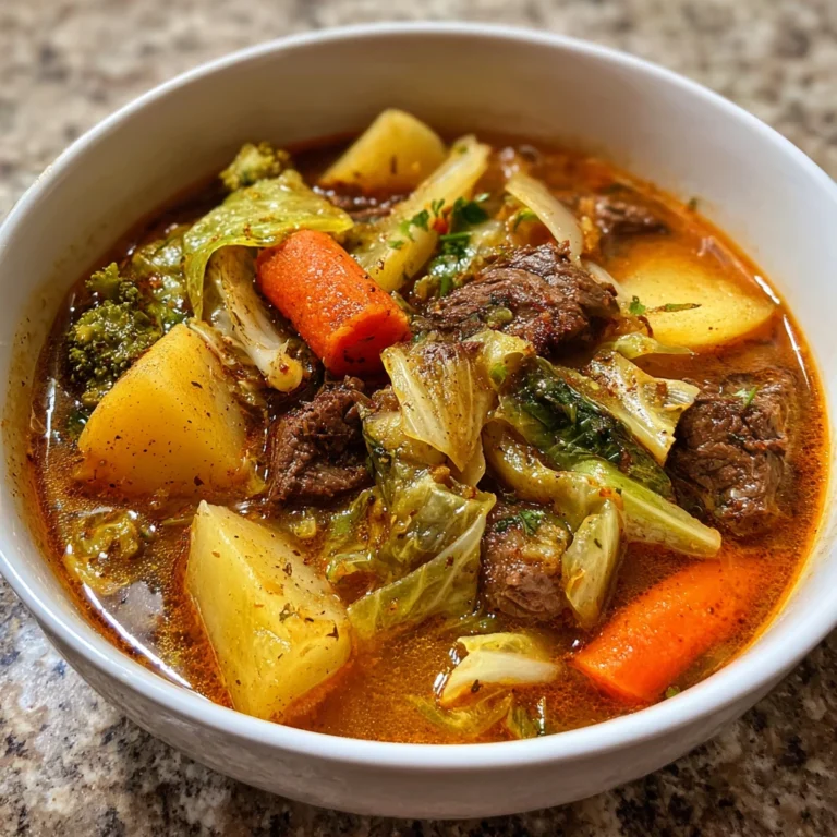 Vegetable Beef Soup With Cabbage