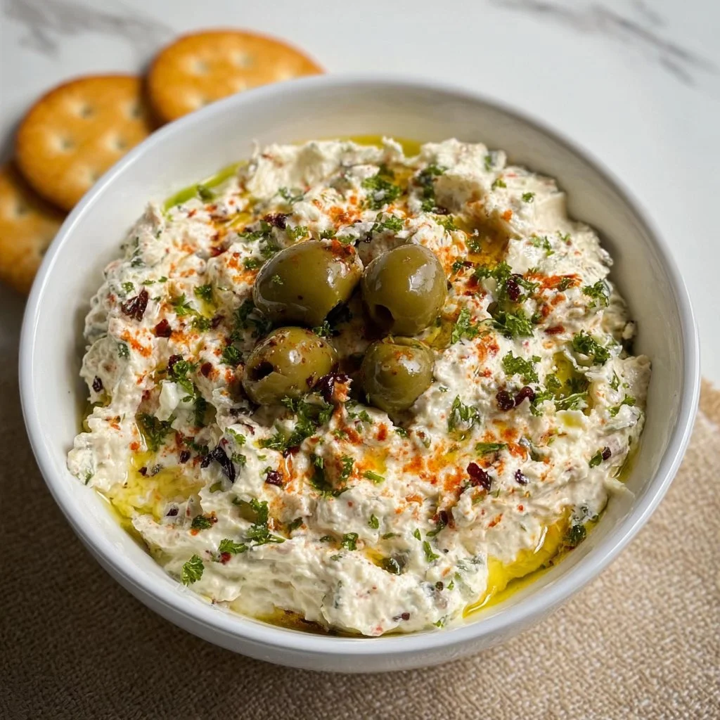 Delicious olive dip served in a bowl with breadsticks for dipping