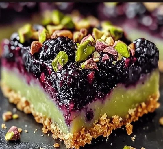 Blackberry Pistachio Dream Bars: Irresistible Homemade Bliss