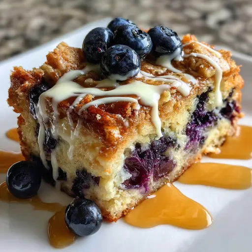 Fluffy Blueberry Pancake Casserole