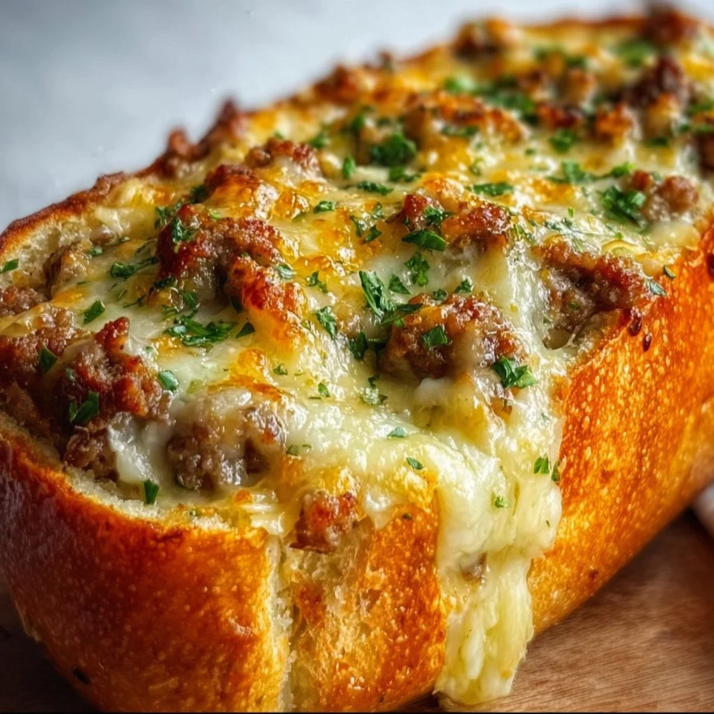 Cheesesteak-Stuffed Garlic Bread Loaf: Comfort Food Bliss