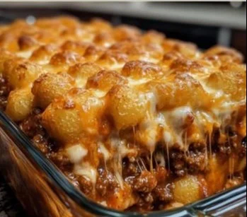 Chili Cheese Tater Tot Casserole