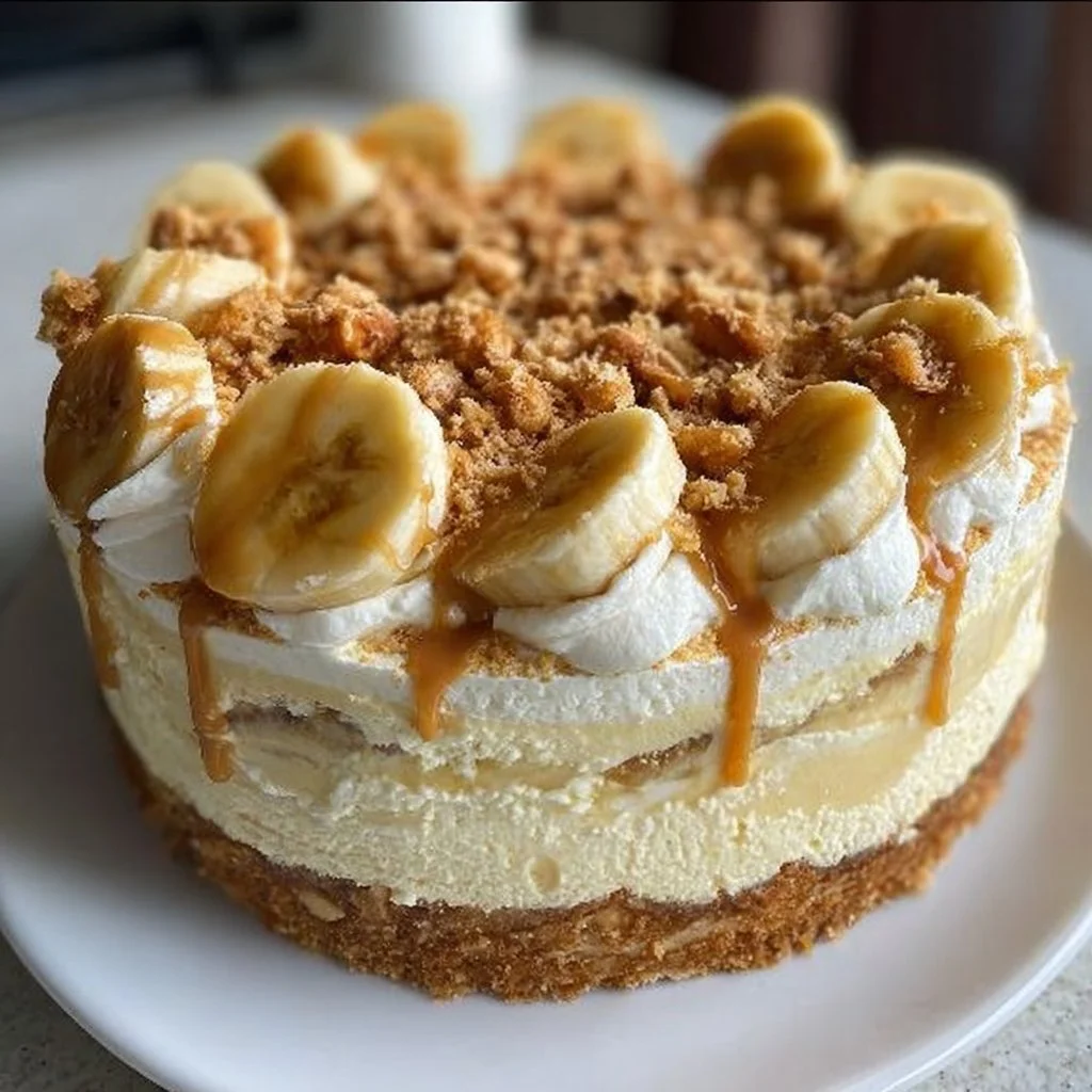 Cookie Butter Banana Pudding Cheesecake Cake
