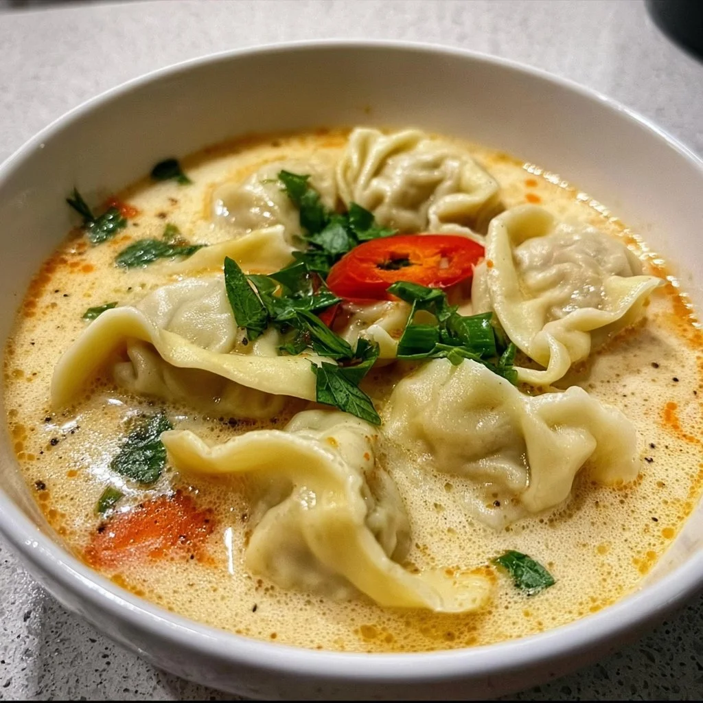 Creamy Thai Dumpling Soup