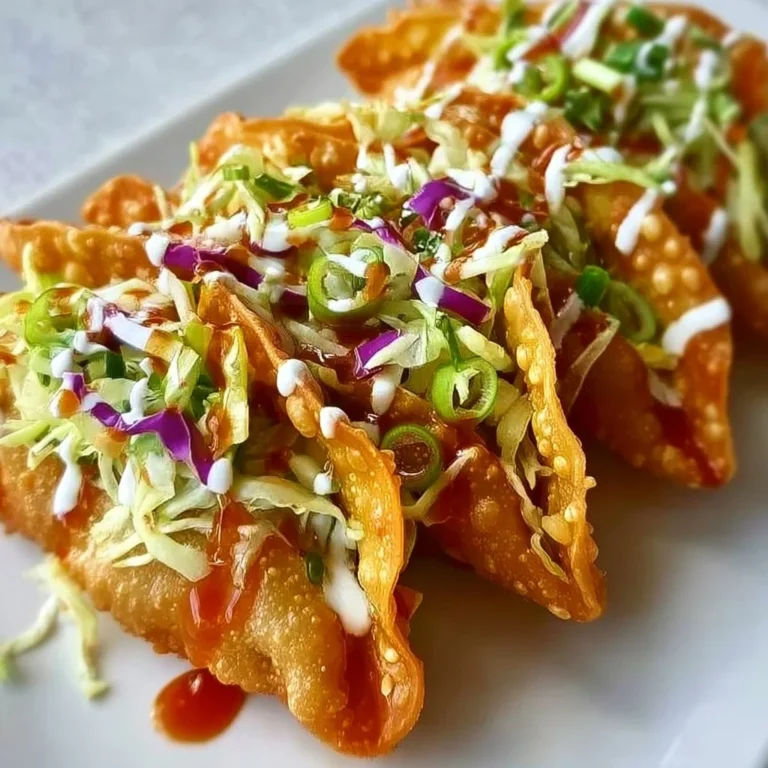 Crispy chicken wonton tacos served with fresh toppings and sauces