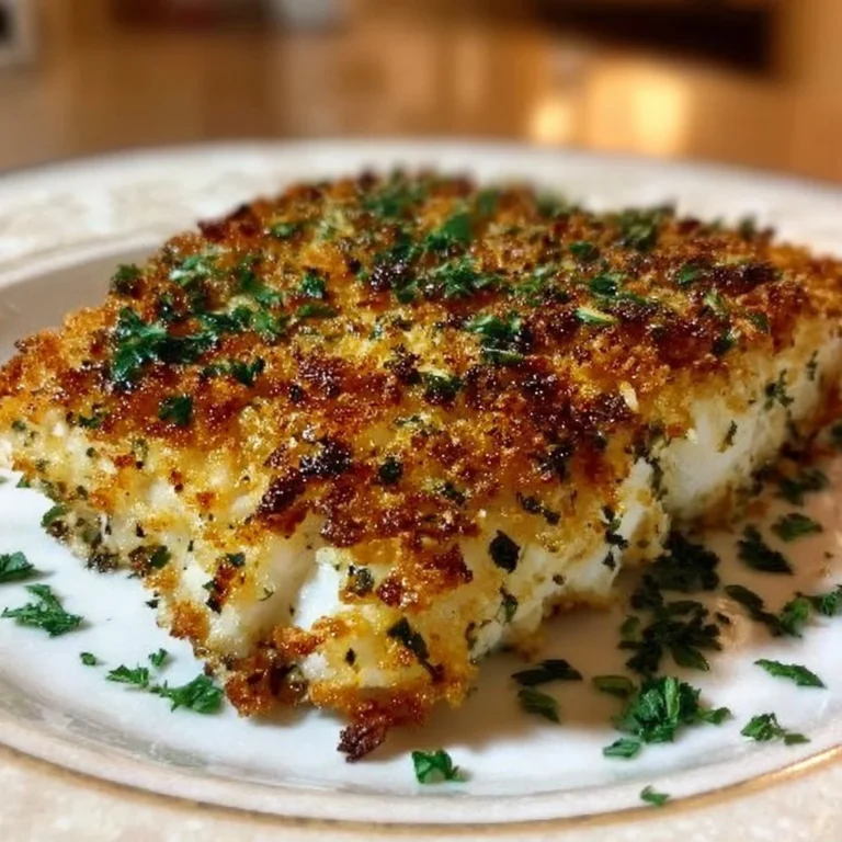 Crispy Garlic Parmesan Halibut
