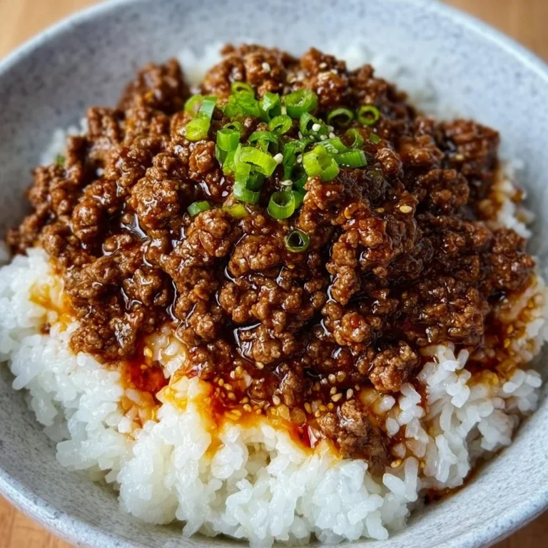 Ground Beef Hot Honey Bowl with colorful veggies and drizzle of hot honey
