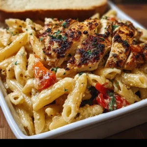 Honey Pepper Chicken Panini Pasta with vibrant ingredients on a plate