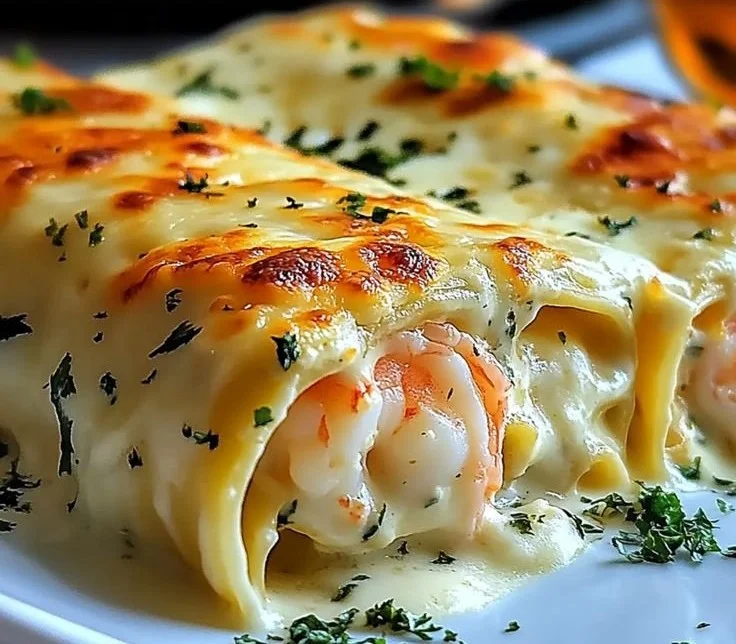 Indulgent Shrimp & Crab Alfredo Lasagna Roll-Ups You’ll Crave