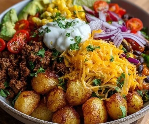 Loaded Potato Taco Bowl