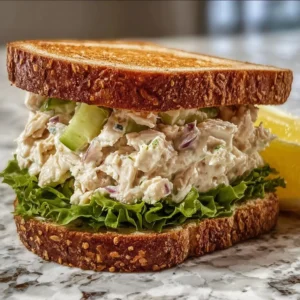 Delicious Signature Panera Tuna Salad Sandwich with fresh ingredients