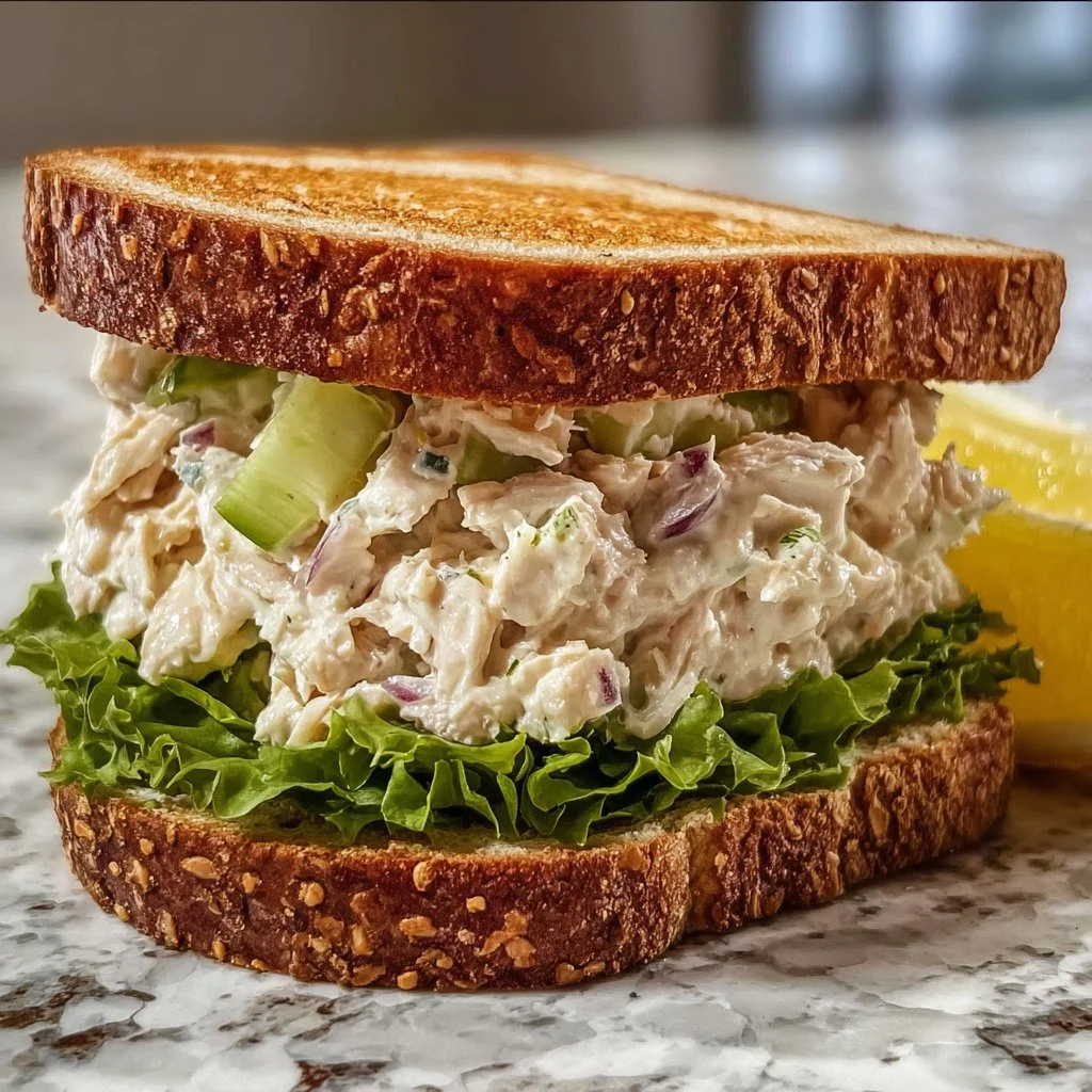 Delicious Signature Panera Tuna Salad Sandwich with fresh ingredients