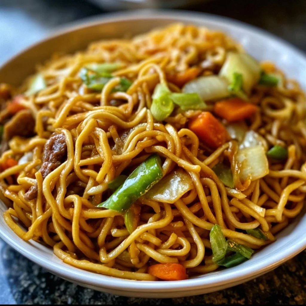 Delicious Panda Express fried noodles served in a bowl