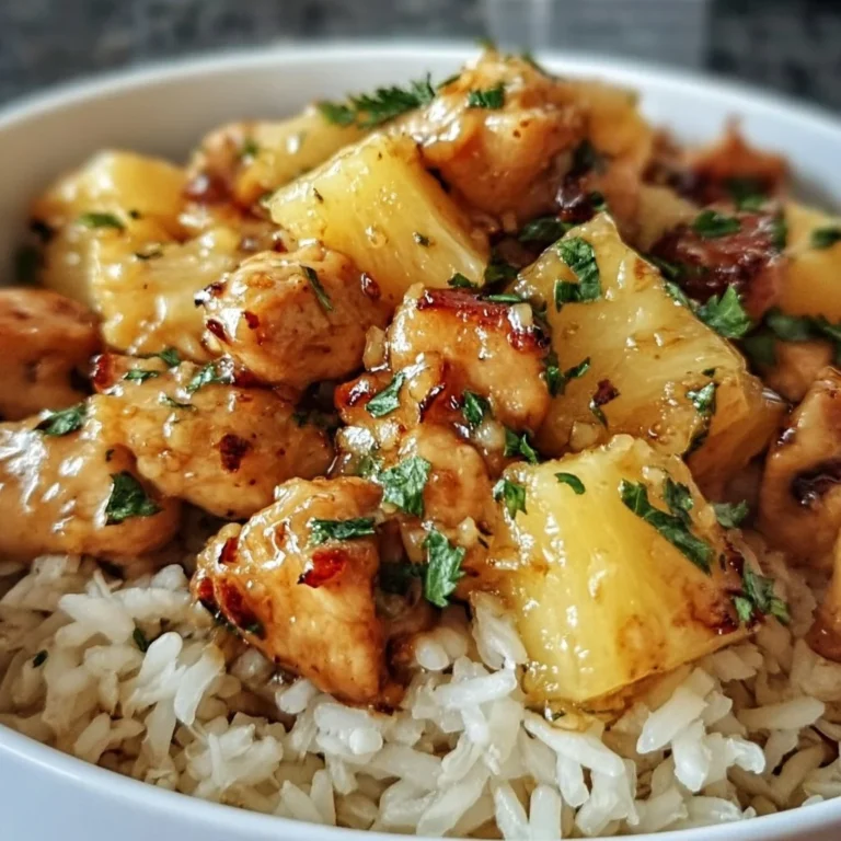 Delicious Pineapple Chicken served with rice and vibrant vegetables