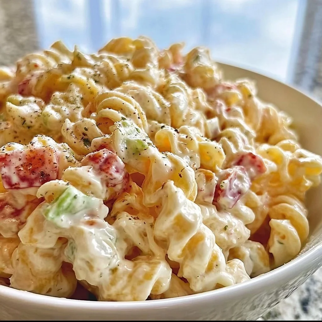 Pink Cadillac Pasta Salad – Creamy, Tangy, and Picnic-Perfect