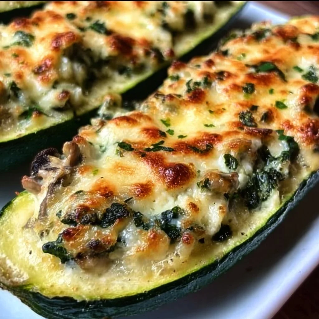 Ricotta-Stuffed Zucchini Boats