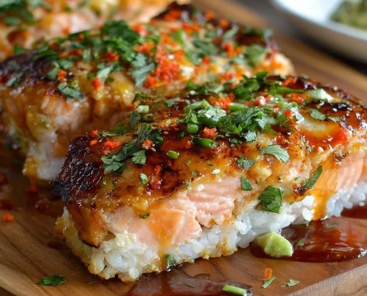 Spicy Salmon Sushi Bake Recipe