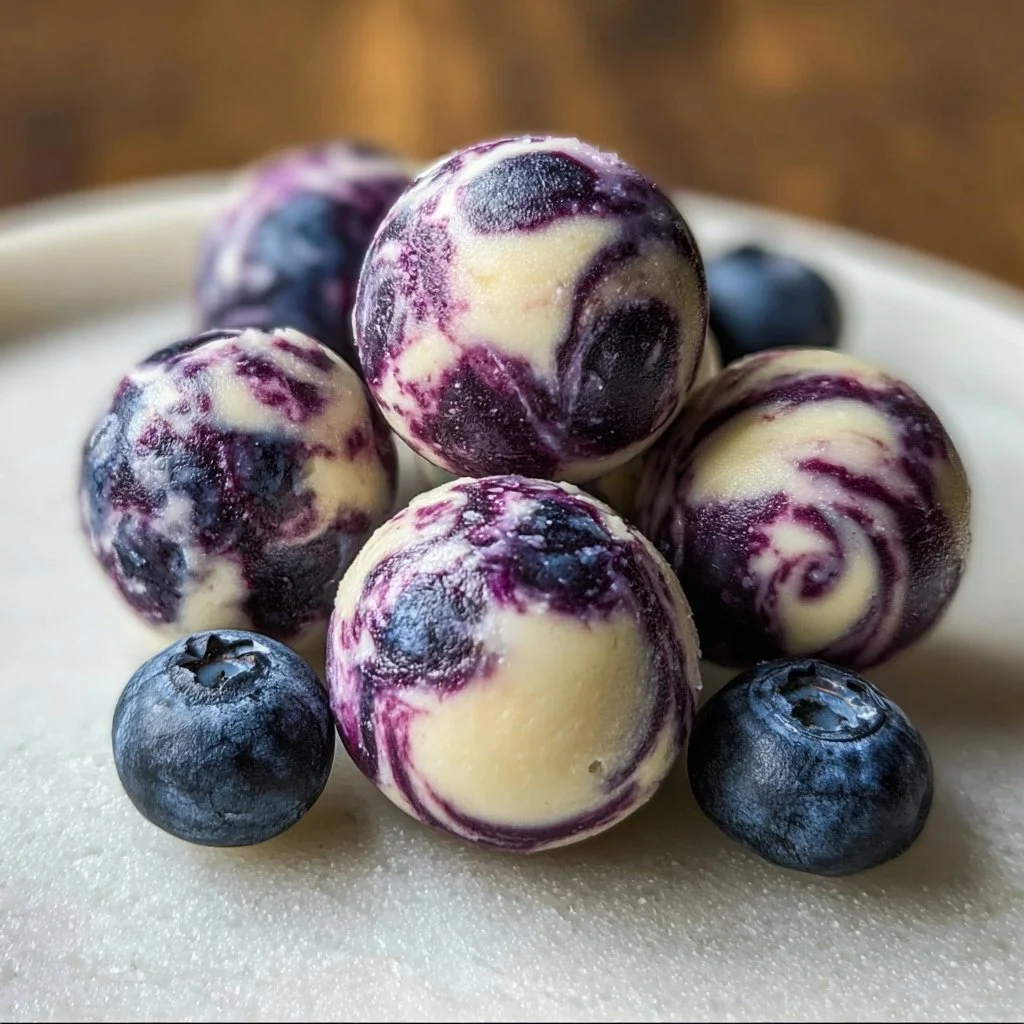 Homemade blueberry Greek yogurt bites for a healthy snack