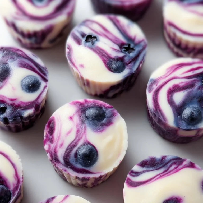 Blueberry swirl yogurt bites packed with flavor and nutrition