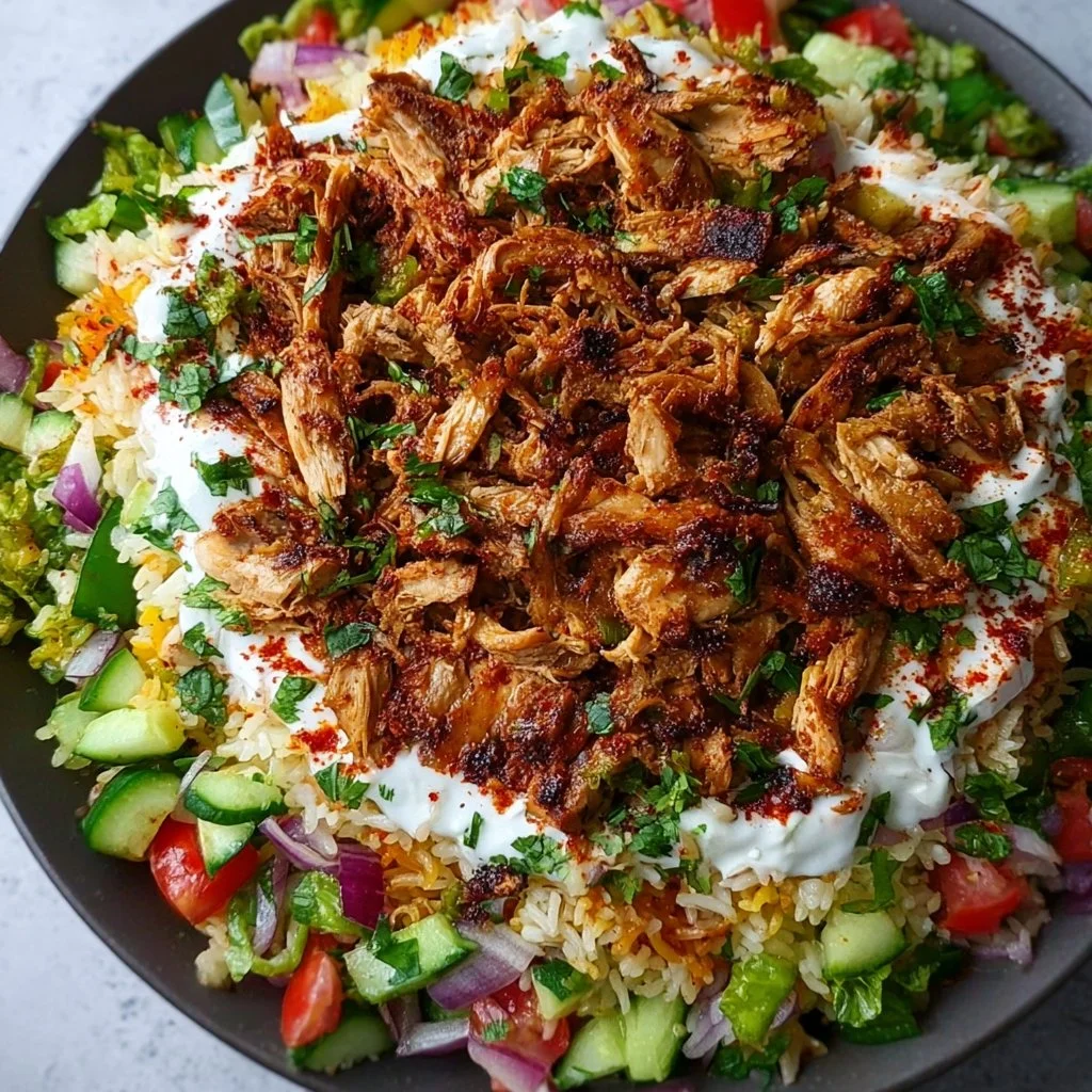 Chicken Shawarma Crispy Rice Salad – Easy Middle Eastern Dinner Recipe