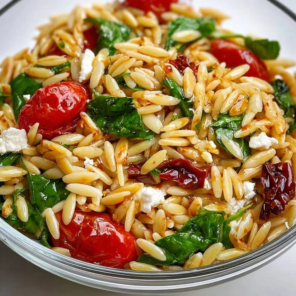 Classic Balsamic Orzo Salad - flirtyfood