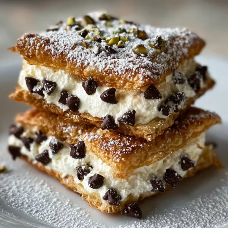 Delicious Classic Cannoli Squares dessert served on a plate