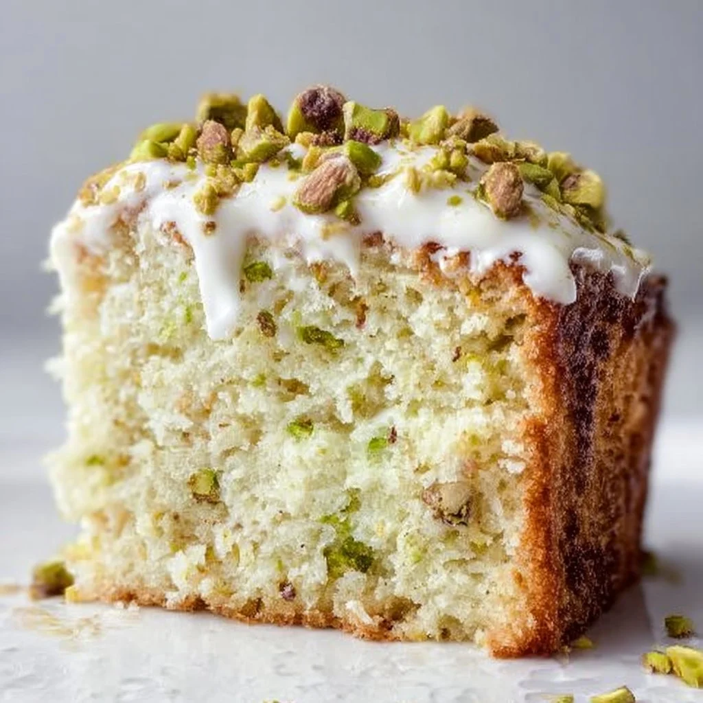 Coconut and Pistachio Pudding Cake
