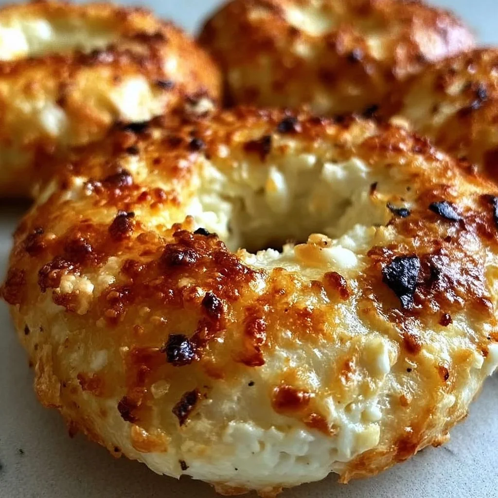 Cottage Cheese Garlic Parmesan Bagels