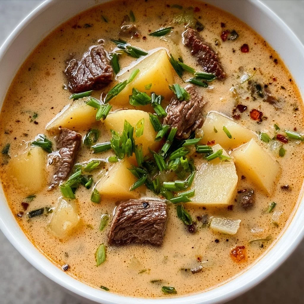 Creamy Steak and Potato Soup