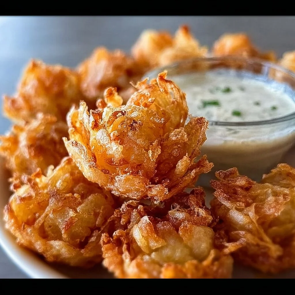 Crispy Mini Bloomin' Onions with Buttermilk Ranch Dip