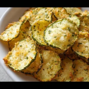 Crunchy ranch cucumber chips in a bowl, healthy snack option