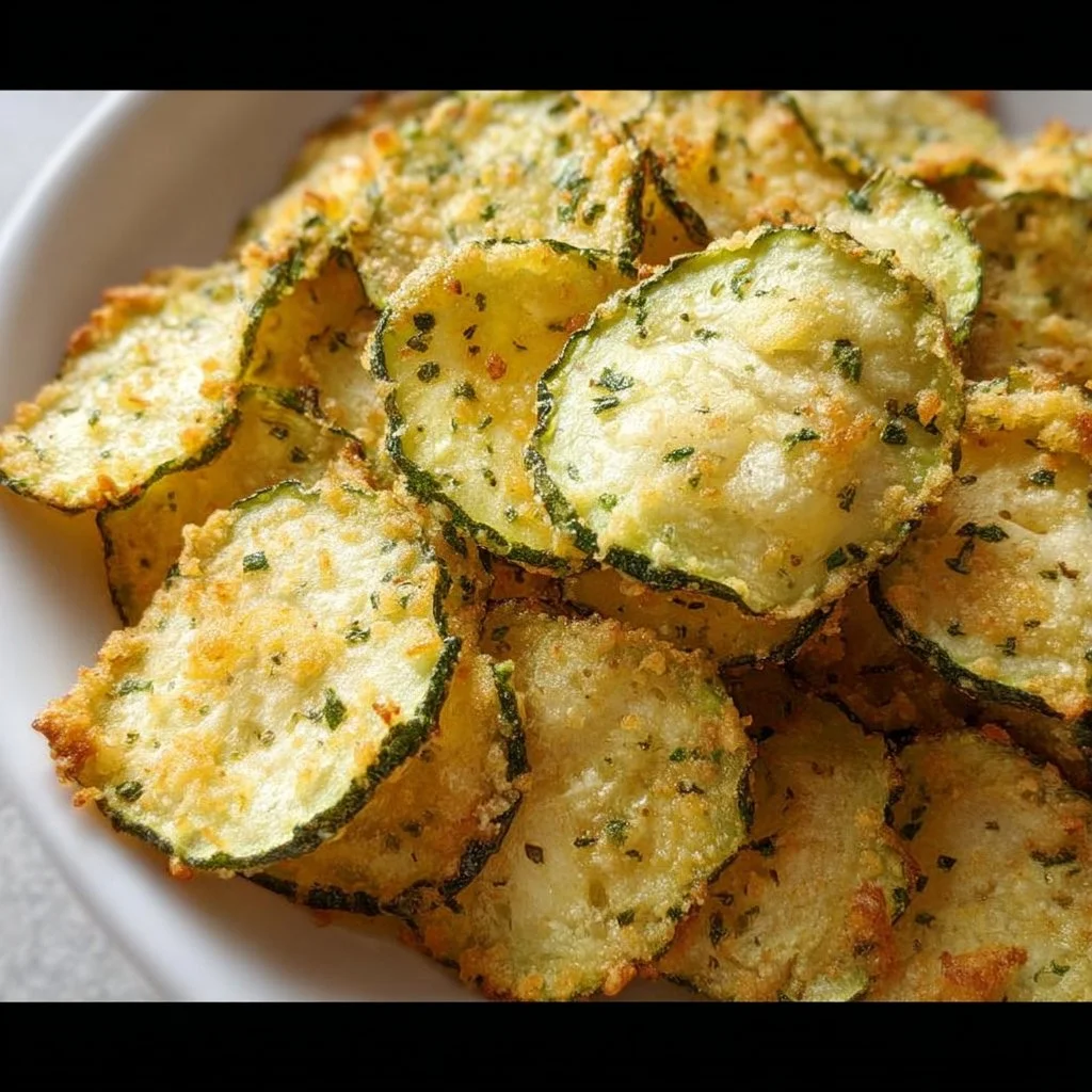 Crunchy ranch cucumber chips in a bowl, healthy snack option