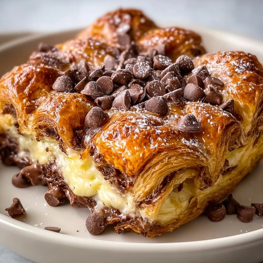 Decadent Chocolate Croissant Breakfast Bake