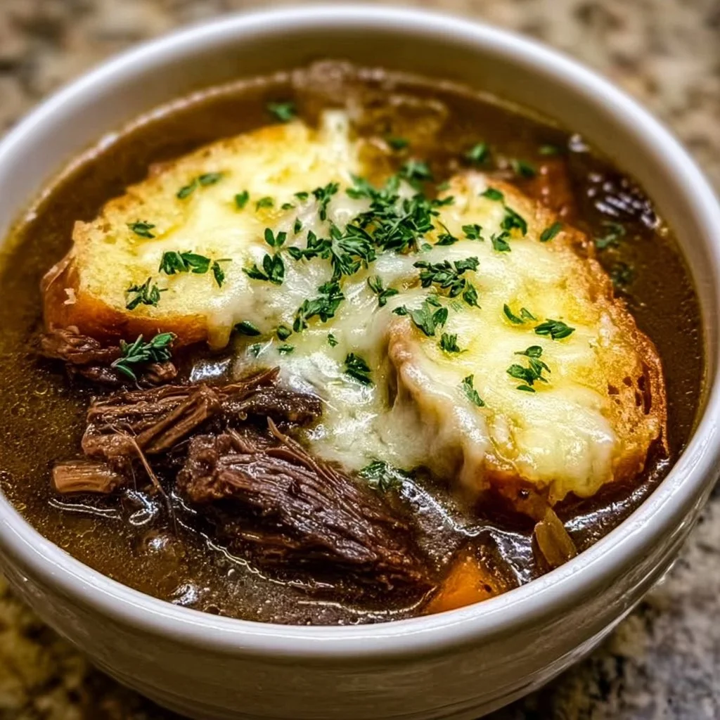French Onion Beef Short Rib Soup