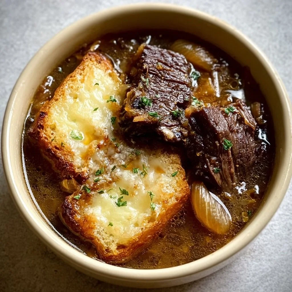 French Onion Beef Short Rib Soup