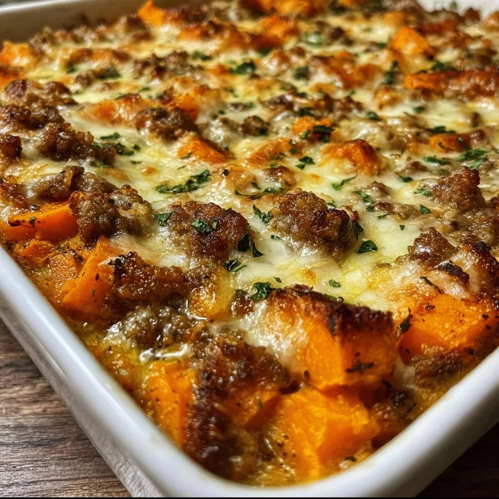 Ground Turkey Sweet Potato Bake