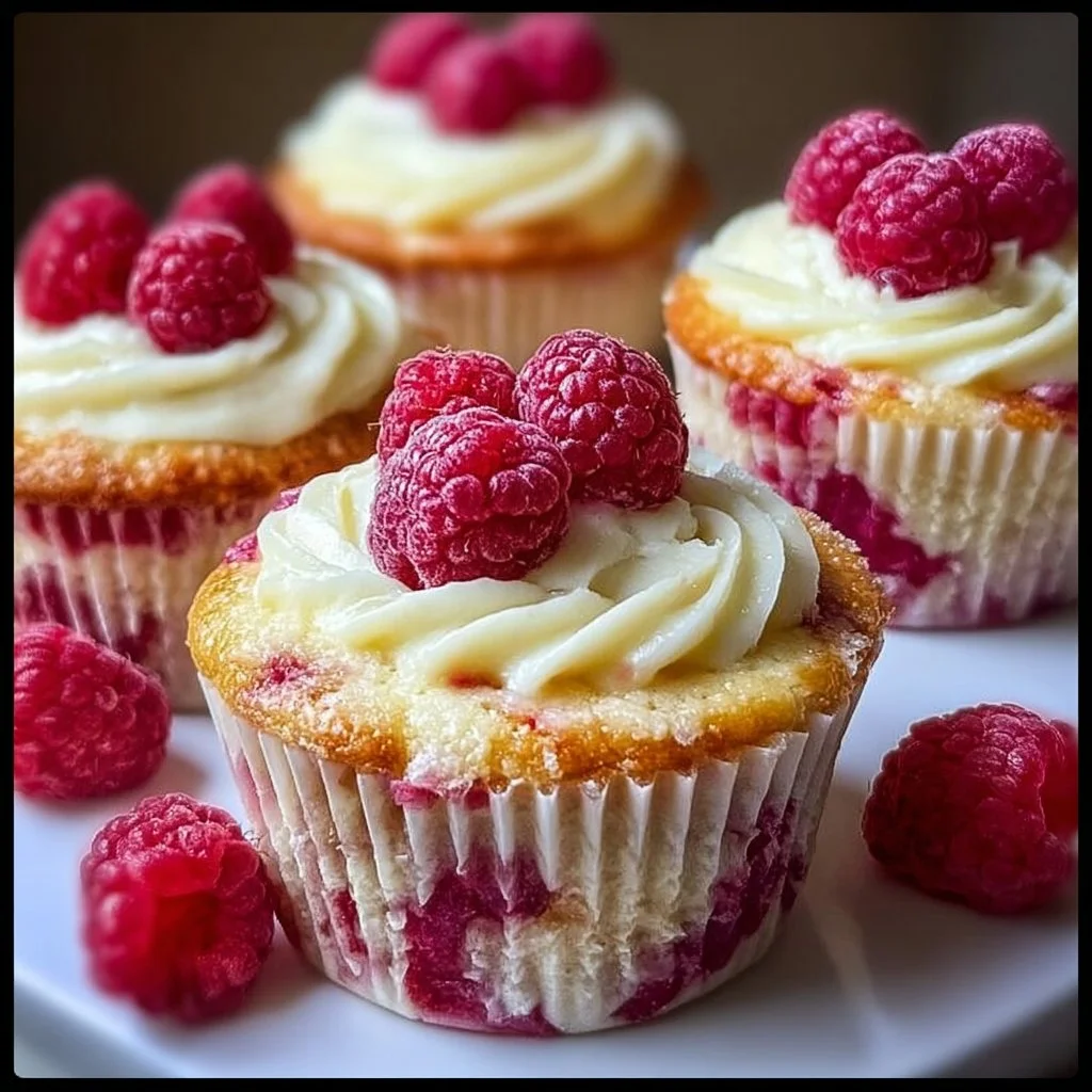 Heavenly Raspberry Cheesecake Cupcakes