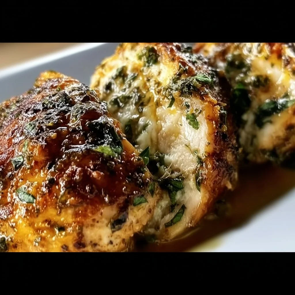 Herbed Ricotta Stuffed Chicken Rolls