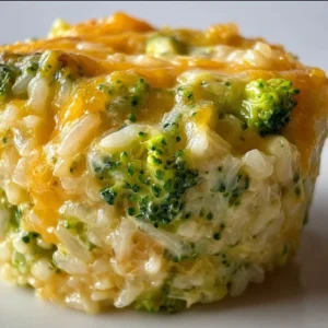 High-protein broccoli cheddar rice cup with vibrant vegetables