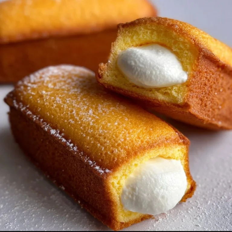 Delicious homemade Twinkies filled with creamy goodness on a plate