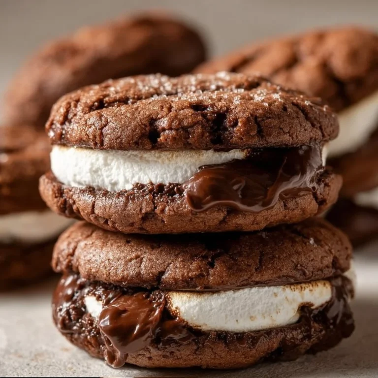 Plate of freshly baked Nutella Marshmallow Cookies with gooey centers
