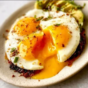 Delicious Ranch Eggs served with fresh herbs and spices