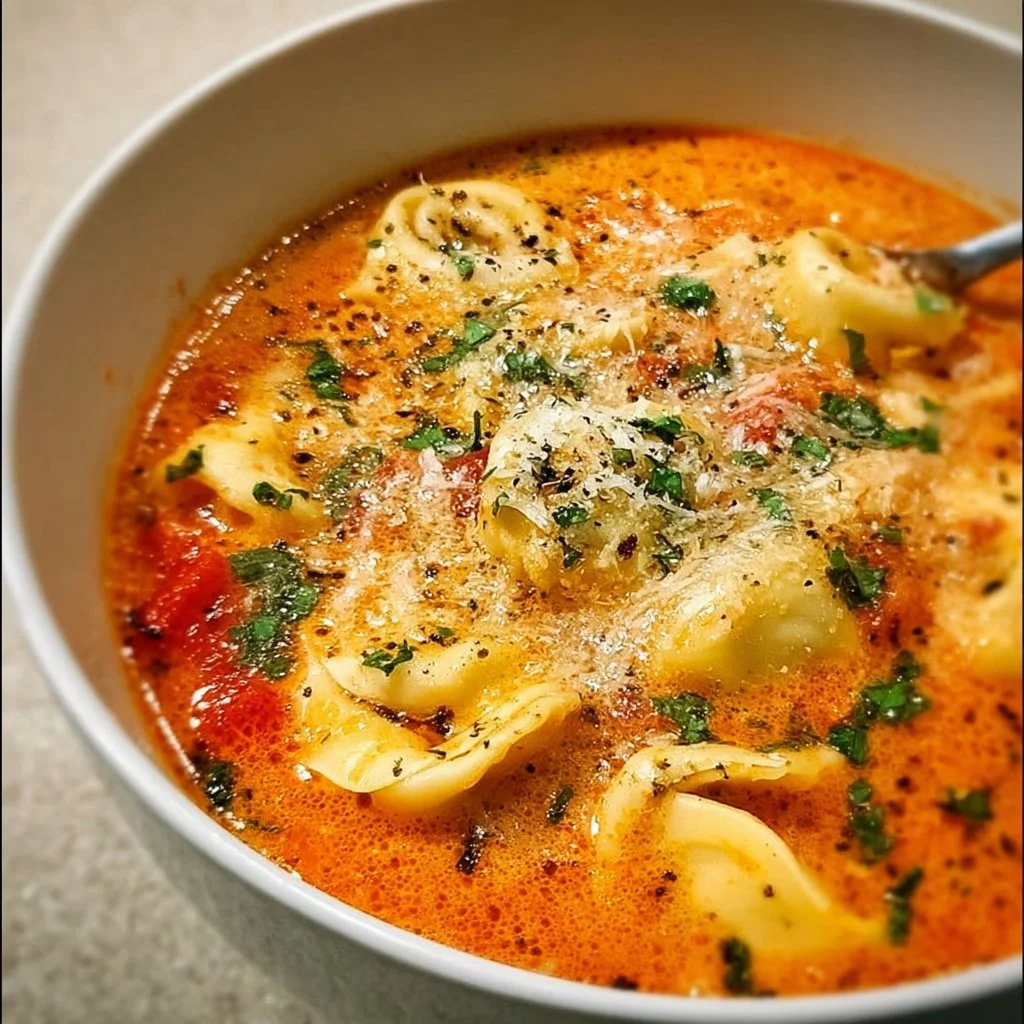 Rich Tomato Tortellini Soup