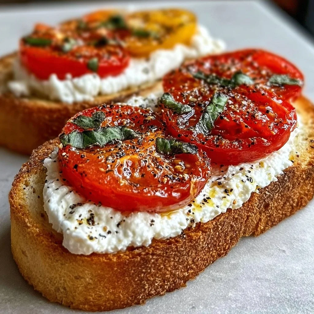 Ricotta and Tomato Sourdough Toast