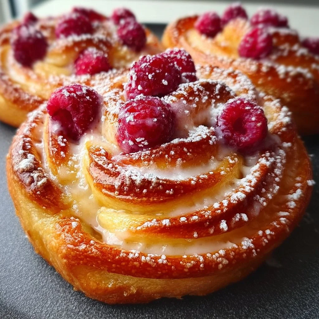 Sugar Raspberry Danish Buns